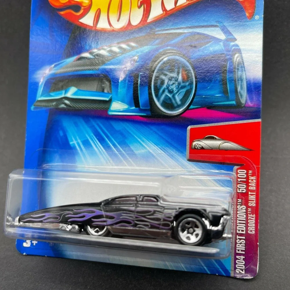 Hot Wheels 2004 First Editions Crooze Slikt Back‎ Black Diecast 1/64 #050
